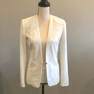 H&M Open Front White Blazer